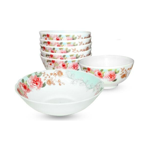 

Набор 7 салатников Версаль Розы, эмаль S&T ST-30056-005