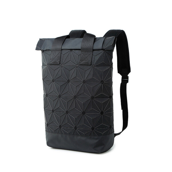

Рюкзак геометрический треугольники Rolltop роллтоп TYL3816 черный