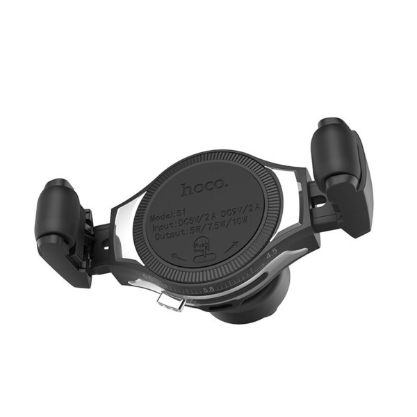 

Автодержатель для телефона Hoco S1 in-car wireless charging phone holder Silver