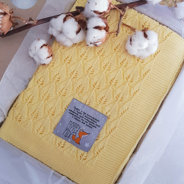 

Плед HappyLittleFox Summer Yellow 90x90