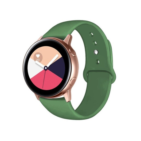 Акція на Ремешок для Samsung Galaxy Watch Active | Active 2 40/44mm силиконовый 20 мм Зеленый BeWatch (1010306) від Allo UA