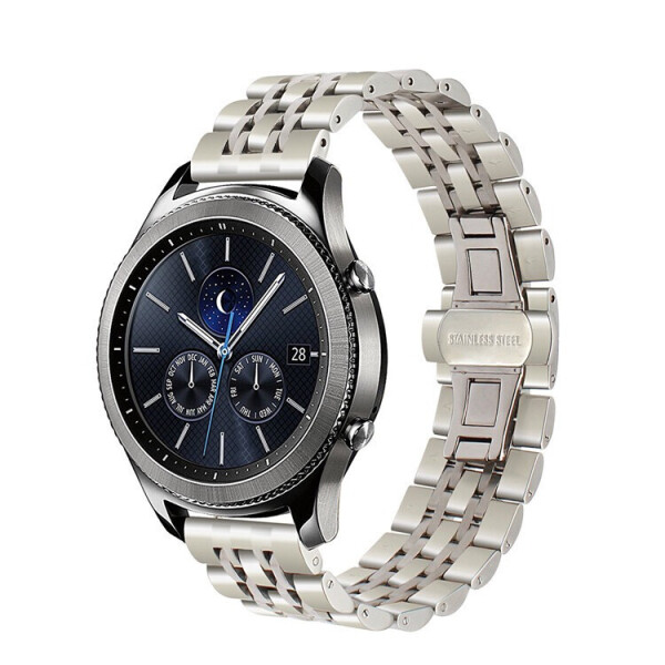

Браслет для Samsung Gear S3 Ремешок 22мм Link Xtra стальной Серебряный BeWatch (1021405)