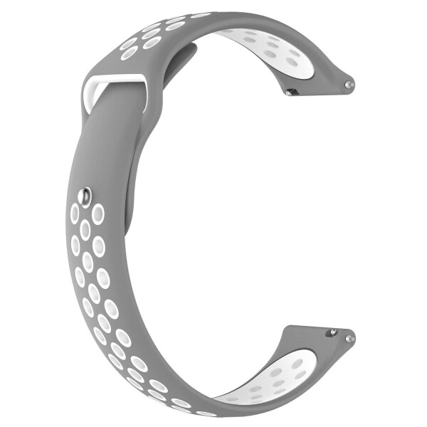 

Ремешок для Amazfit Stratos | Pace | GTR 47 силиконовый перфорированный 22 мм Серо-Белый BeWatch (1020142)