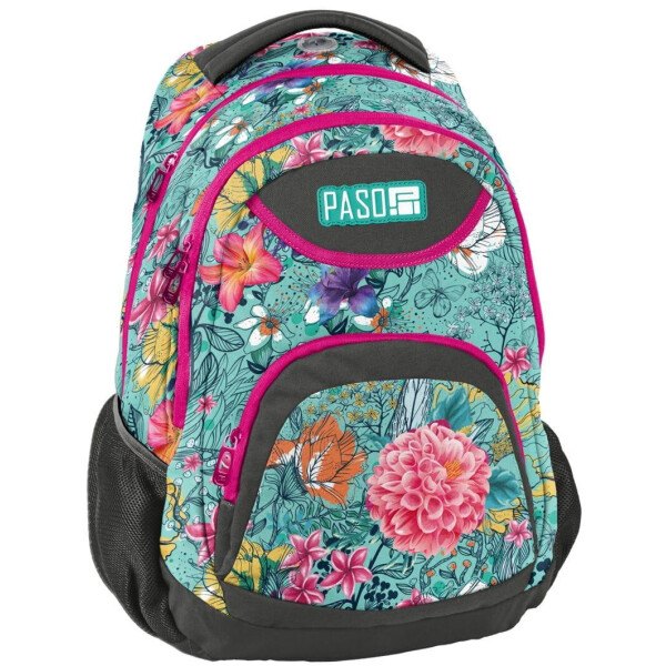 

Женский рюкзак с цветами Paso 28L, 18-2708EW серый