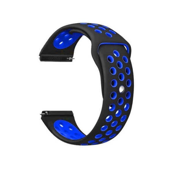 

Ремешок для Xiaomi Amazfit BIP | GTS | GTR 42mm перфорированный силиконовый 20мм Черно-синий BeWatch (1010118)