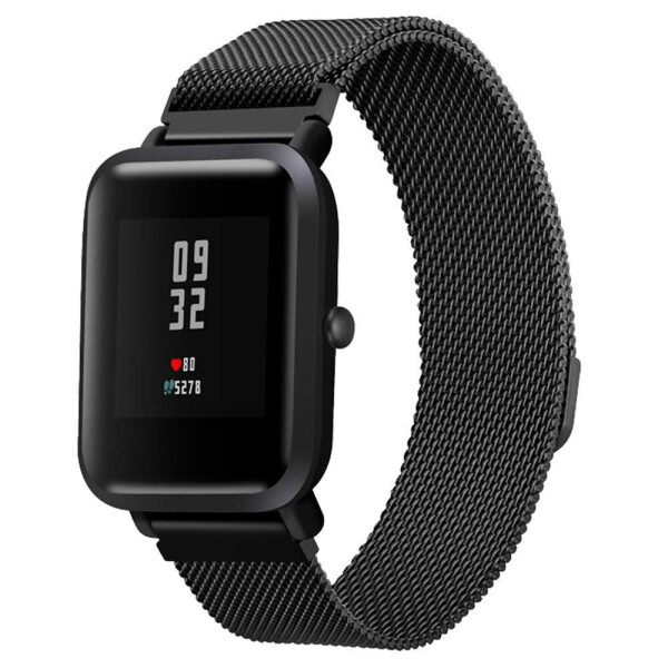 

Браслет миланская петля для Amazfit BIP шириной 20мм стальной Ремешок Черный BeWatch (1010201)