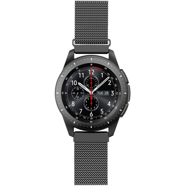 Акція на Браслет для Samsung Galaxy Watch 46mm | Samsung Galaxy Watch 3 45 mm стальной миланская петля 22мм Ремешок Black BeWatch (1020201.2) від Allo UA