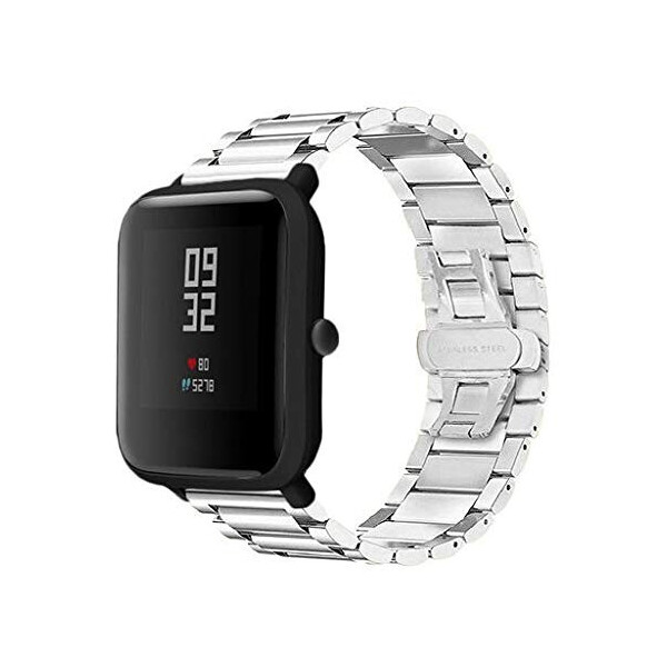 

Браслет для Xiaomi Amazfit Bip | GTS | GTR 42mm Ремешок 20мм стальной классический Silver BeWatch (1110405)