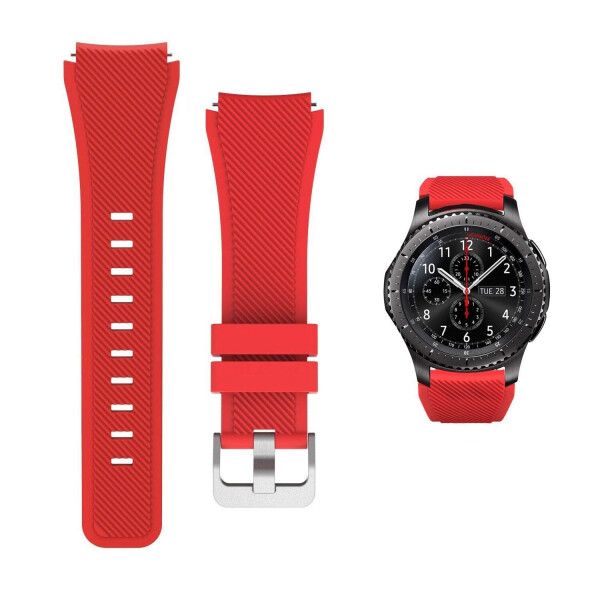 

Ремешок для Samsung Gear S3 | Samsung Galaxy Watch 46 mm силиконовый 22 мм ECO Красный BeWatch (1021103)
