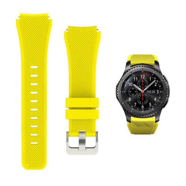 

Ремешок для смарт-часов Samsung Galaxy Watch 46mm | Samsung Gear S3 из плотного силикона 22мм ECO Желтый BeWatch (1021120)