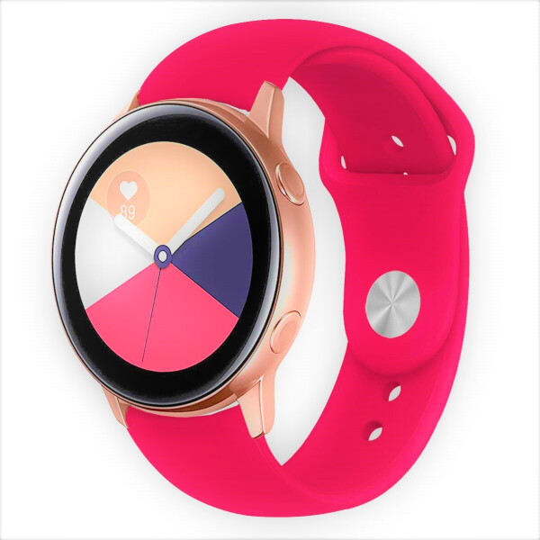 Акция на Ремешок для Samsung Galaxy watch Active | Active 2 | Galaxy Watch 3 41 mm силиконовый 20 мм Красный BeWatch (1010303) от Allo UA