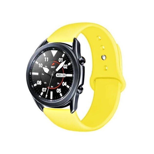 Акція на Ремешок для Samsung Galaxy Watch 42mm | Galaxy Watch 3 41 mm силиконовый 20мм Желтый BeWatch (1010320) від Allo UA