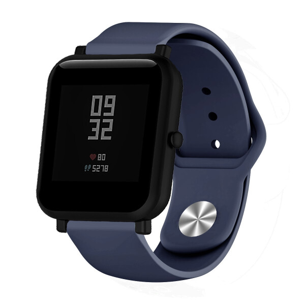 

Ремешок для Xiaomi Amazfit BIP | GTS | GTR 42mm силиконовый 20мм Темно-Синий BeWatch (1010389)