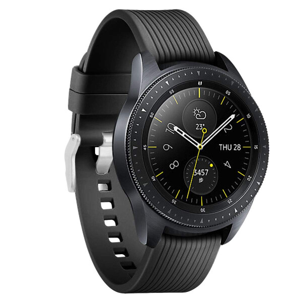 Акция на Ремешок силиконовый BeWatch 20 мм для Samsung Active | Active 2 | Galaxy watch 42mm Черный (1012101) от Allo UA