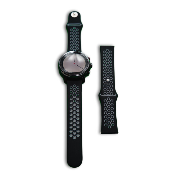 

Ремешок для Xiaomi amazfit Stratos/Pace силиконовый 22 мм перфорированный Черно-серый BeWatch (10201142)