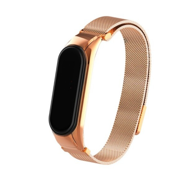 

Браслет для Mi Band 5 миланская петля с магнитной застежкой Розовое Золото Ремешок BeWatch (1540238)