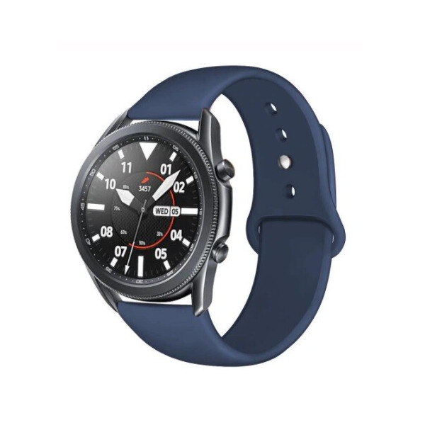 Акція на Ремешок для Samsung Galaxy Watch 42 | Galaxy Watch 3 41 mm силиконовый 20мм Темно-Синий BeWatch (1010389) від Allo UA