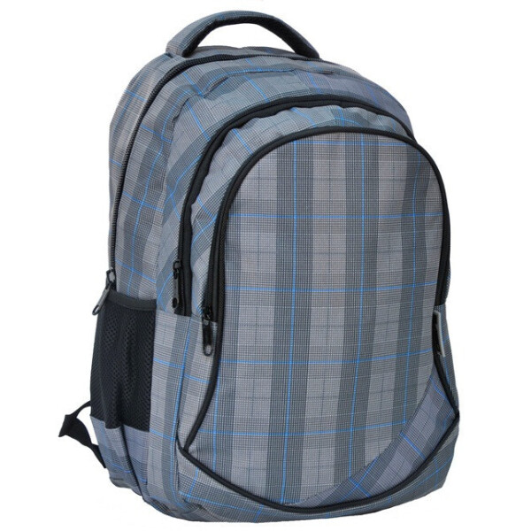 

Молодежный рюкзак PASO 24L 15-3519 серый в клетку