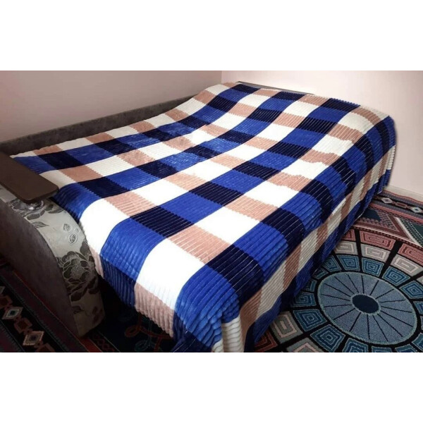 

Плед-покрывало Colorfull Home. Шарпей квадраты синий-200х220