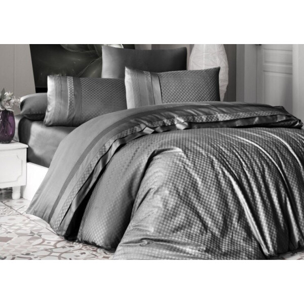

Постельное белье First Choice. DELUXE Satin Square Style Fume-Евро
