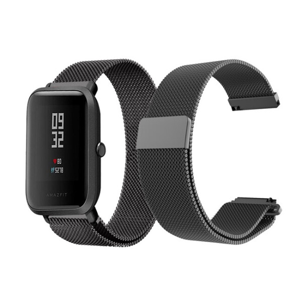 

Браслет миланская петля для Xiaomi Amazfit BIP | GTS | GTR 42mm Ремешок Черный BeWatch (1010201)