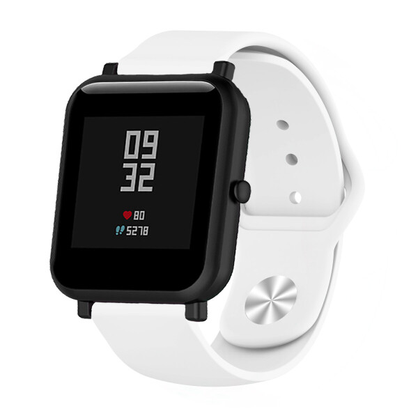 Акция на Ремешок для Samsung Galaxy Watch Active | Active 2 силиконовый 20 мм Белый BeWatch (1010302) от Allo UA