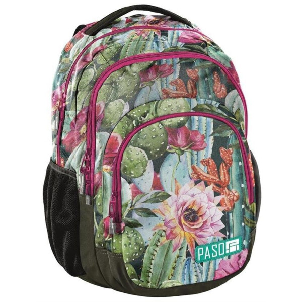 

Женский рюкзак с яркими цветами PASO 30L 18-2706LO