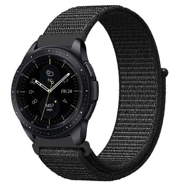 Акція на Ремешок BeWatch нейлоновый липучка для Samsung Galaxy Watch 46 мм Черный (1021301.1) від Allo UA