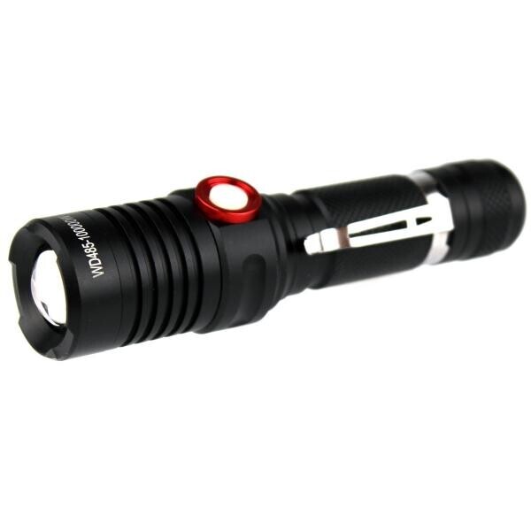 

Фонарь WD485 T6 18650 micro usb 1 режим Черный (20053100233)