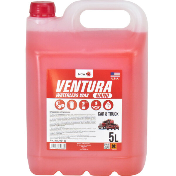 

Жидкий воск (Nowax) 5л. (Ventura NANO Waterless Wax) NX05138