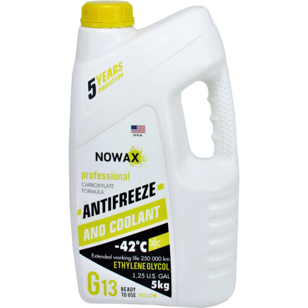 

Тосол антифриз желтый -42 (Nowax) G-13 5кг. NX05007