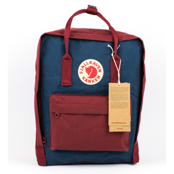 

Рюкзак городской Fjallraven Kanken Classic 16 л бордовый с темно-синим (D1922)