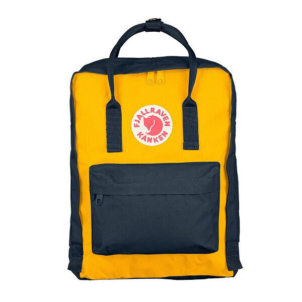 

Рюкзак городской Fjallraven Kanken Classic 16 л темно-синий с жёлтым (D323)