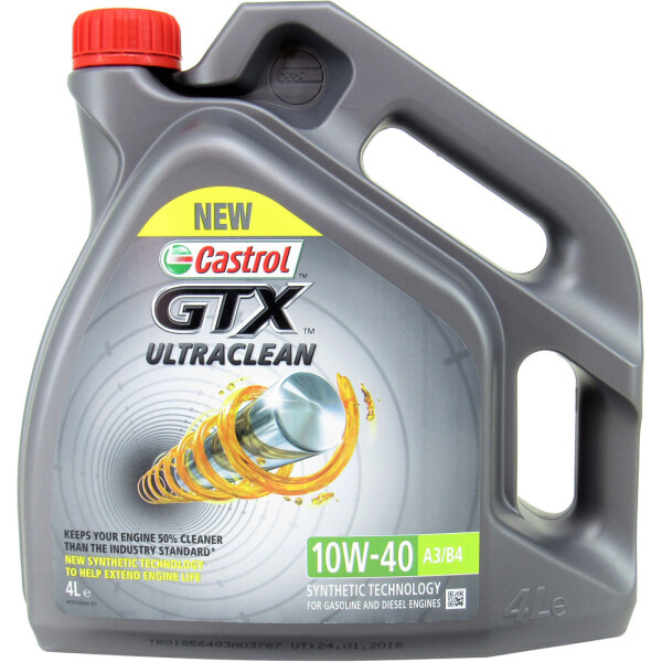 

Моторное масло бензин, дизель 10W-40 (Castrol) GTX UltraClean A3/B4 4л. RB-GTXUA3-4X4L