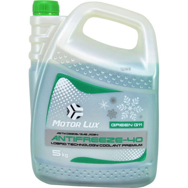 

Тосол антифриз зеленый -32 (Motor Lux) G-11 5кг.