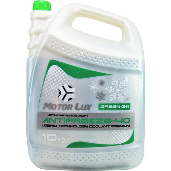 

Тосол антифриз зеленый -32 (Motor Lux) G-11 10кг. G-11