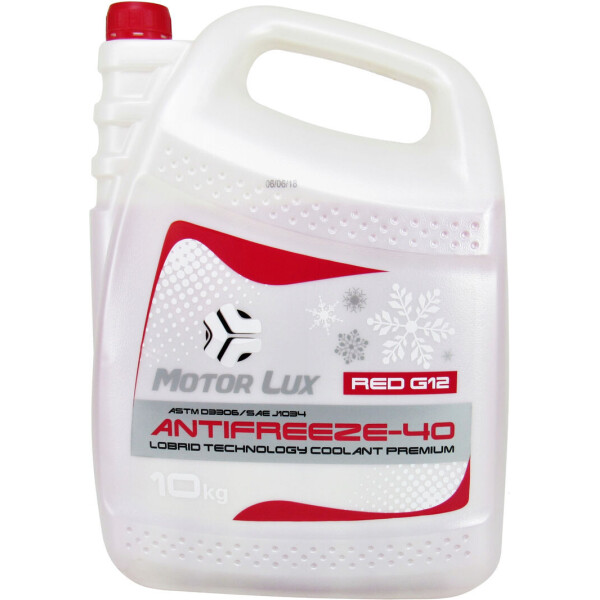

Тосол антифриз красный -32 (Motor Lux) G-12 10кг. G-12