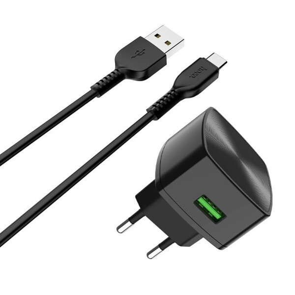 

Сетевое зарядное устройство Hoco C70A QC3.0 1USB/3A + Type-C Черный (20053100136)
