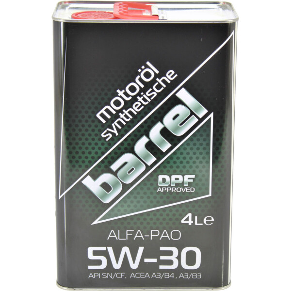 

Моторное масло бензин, дизель 5W-30 (Barrel) Alfa-Pao 4л.
