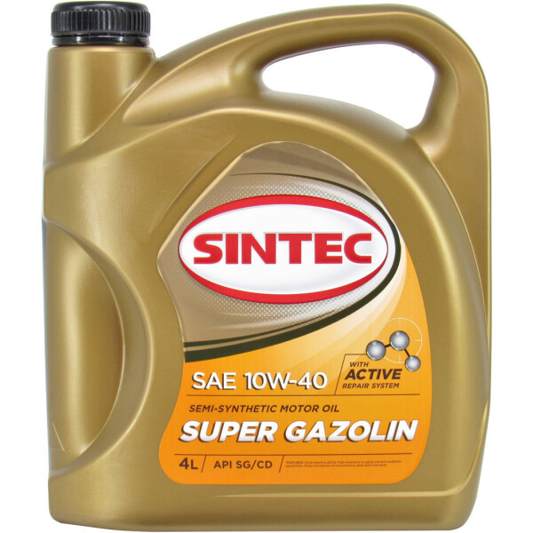 

Моторное масло бензин, дизель 10W-40 (Sintec) Super Gazolin 4л. 801930