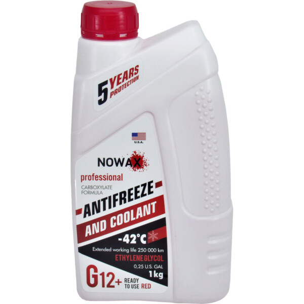 

Тосол антифриз красный -42 (Nowax) G-12 + 1кг. NX01006