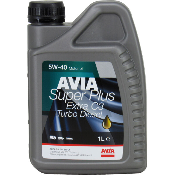

Моторное масло дизель 5W-40 (AVIA) SUPER PLUS Extra C3 1л.