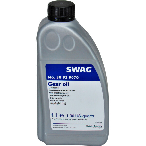

Трансмиссионное масло (Swag) DSG 1л. (жовта) 30939070