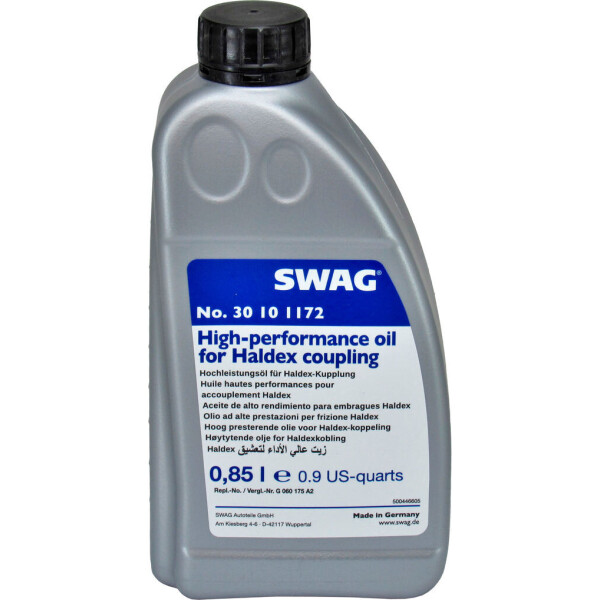 

Трансмиссионное масло (Swag) 0.85л. (жовте) 30101172