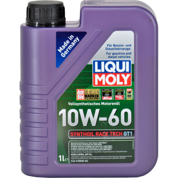 

Моторное масло бензин, дизель 10W-60 (Liqui Moly) Synthoil Race Tech GT1 1л. 1943
