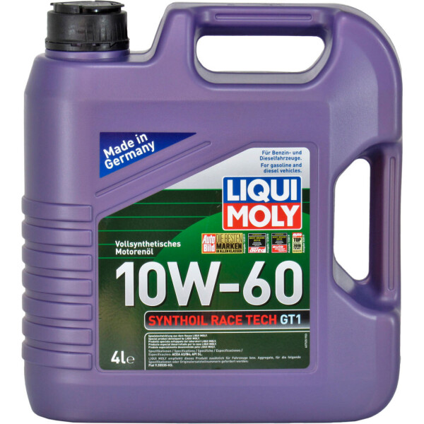 

Моторное масло бензин, дизель 10W-60 (Liqui Moly) Synthoil Race Tech GT1 4л. 7535