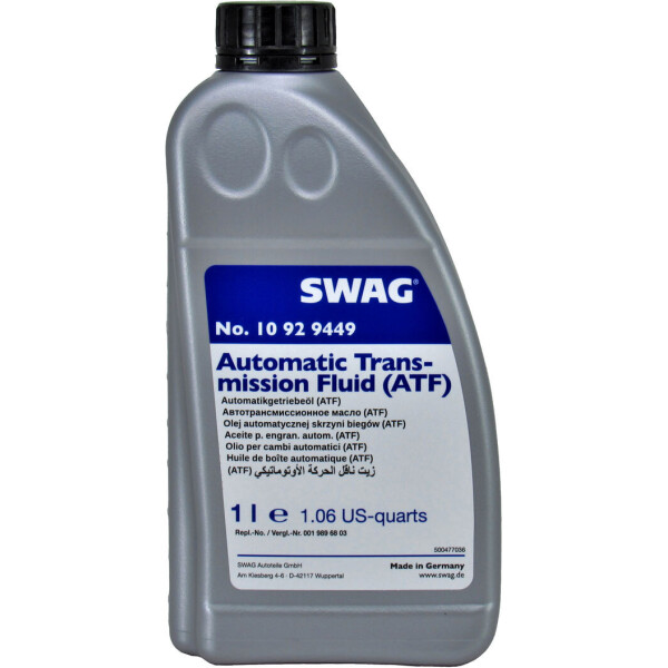 

Трансмиссионное масло ATF (Swag) MB236.14 1л. 10929449