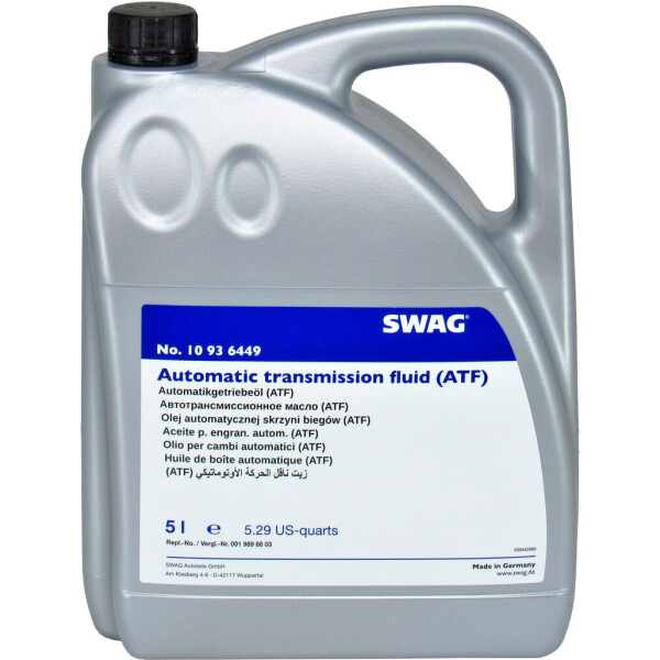 

Трансмиссионное масло ATF (Swag) MB236.14 5л. 10936449