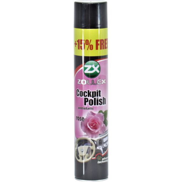

Полироль пластика (Zollex) Cockpit Cleaner роза 750мл. RO750
