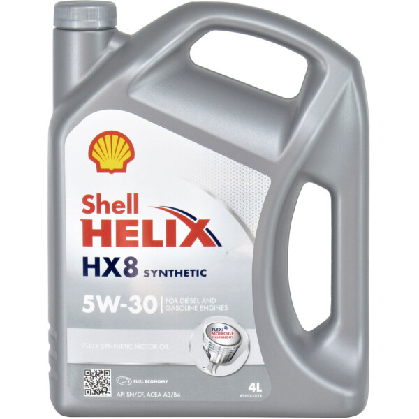 

Моторное масло бензин, дизель 5W-30 (Shell) Helix HX8 Synthetic 4л. 5W-30